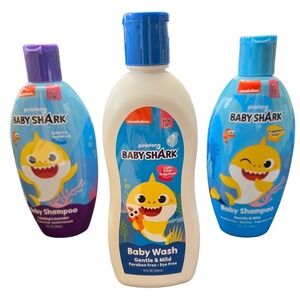 Pinkfong Baby Shark 3pk Baby Shampoo & Wash Set Lavender Fragrance Free 10oz